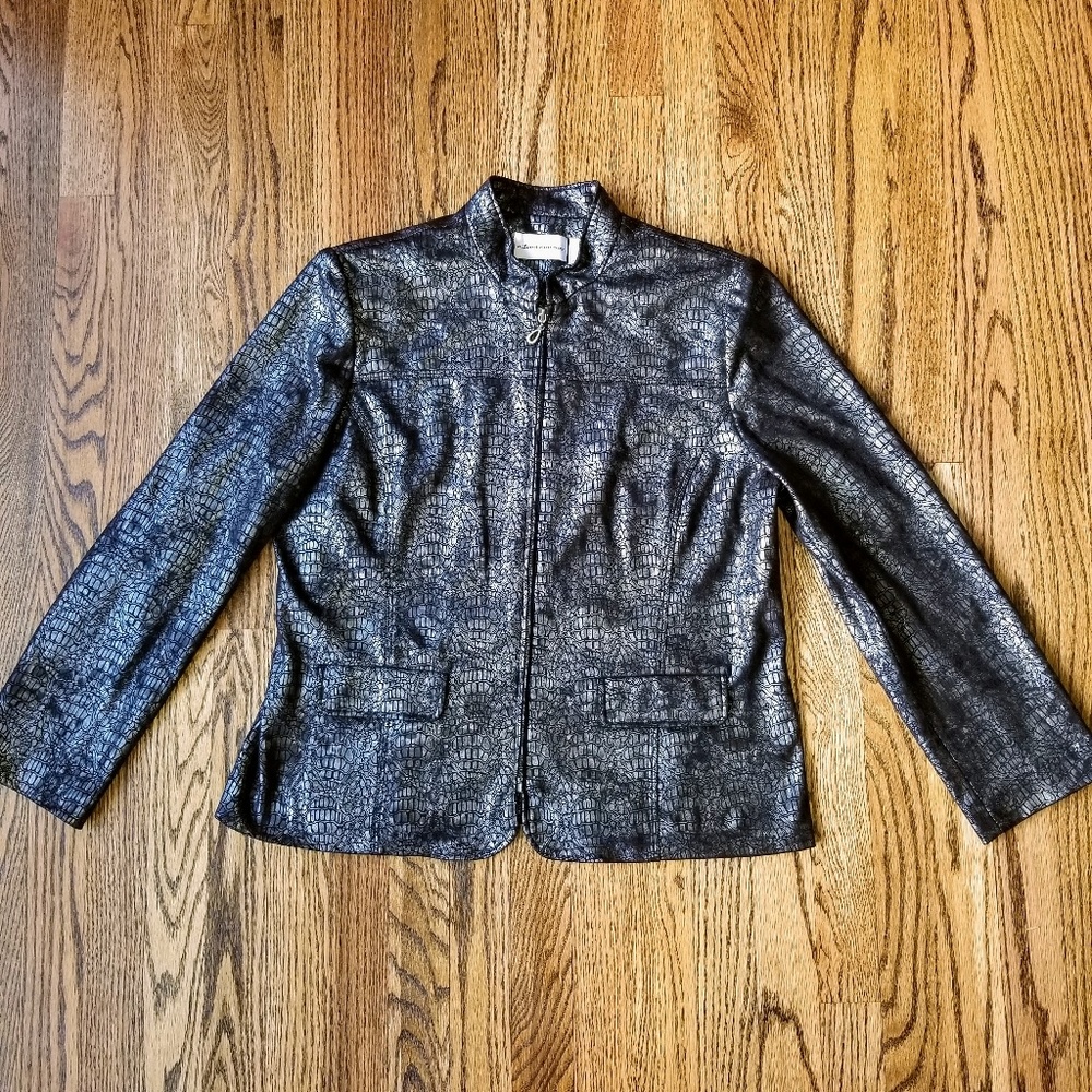 Alfred Dunner Metallic Jacket Size 12